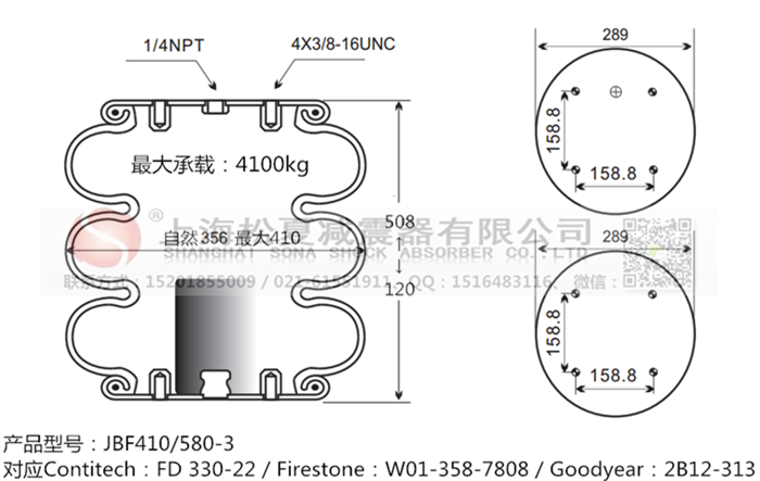 JBF410/580-3橡膠<a href='http://www.fhahmctj.cn/' target='_blank'><u>空氣彈簧</u></a>